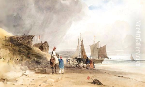 Figures On A Beach, Northern France - view 1