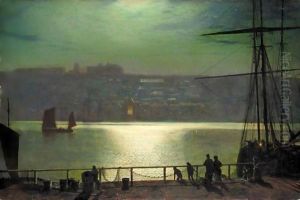 Whitby By Moonlight by John Atkinson Grimshaw