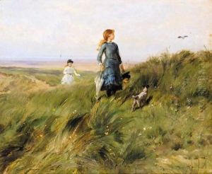 On The Sand Dunes by Heywood Hardy