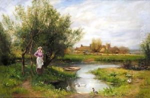 At The Village Pond by Henry John Yeend King