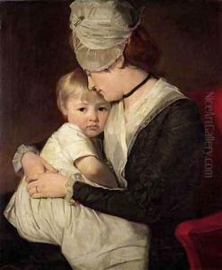 Portrait Of Mrs Anne Carwardine (1752-1817) And Her Eldest Son, Thomas (1772-1822) by George Romney