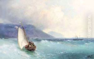 Swimmers Off The Beach Of Theodosia