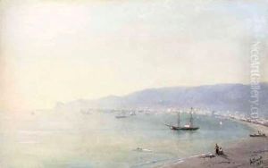 Sailing Boat Off Yalta, Ayu Dag Beyond
