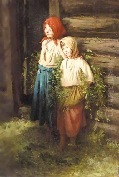 Two Young Peasant Girls - view 1