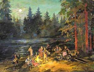 Gypsies By The River, Yaroslavl Gubernia, Russia