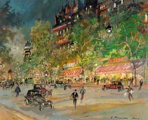 Paris By Night 3 by Konstantin Alexeievitch Korovin