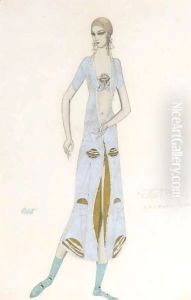Costume Design For Ida Rubinstein - 'Istar' by Leon Samoilovitch Bakst