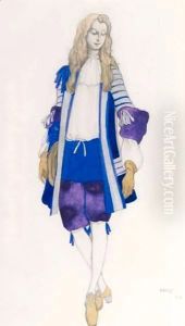 Costume Design For A Page Boy For 'Sleeping Beauty', 1916 by Leon Samoilovitch Bakst
