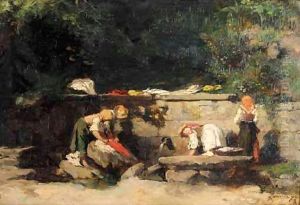 Lavanderas (The Washerwomen) by Francisco Pradilla y Ortiz