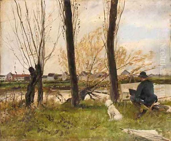 Peintre Au Bord D'Une Riviere - view 1