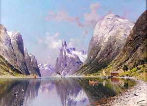Boating On A Fjord by Adelsteen Normann