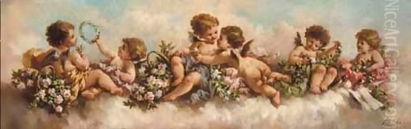 Putti Disporting In The Clouds - view 1