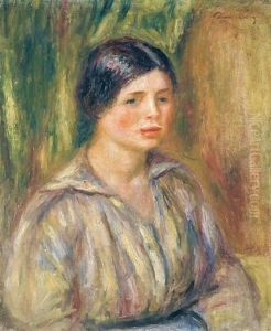 Buste De Jeune Fille by Pierre Auguste Renoir