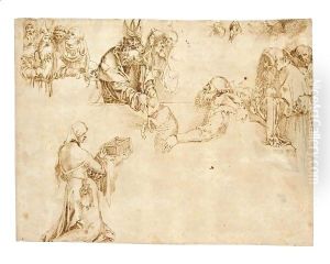 Sheet Of Figure Studies by Durer or Duerer, Albrecht