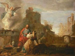 The Sacrifice Of Manoah by Claes Cornelisz Moeyaert
