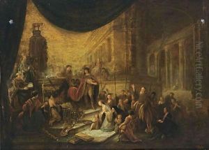 The Israelites Worship The Golden Calf by Jacob Willemsz de Wet the Elder