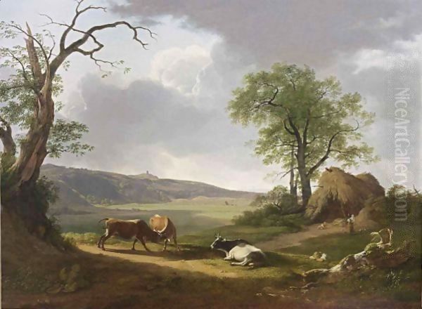 A View Of The Valley Of Ariccia, With Cows In The Foreground - view 1