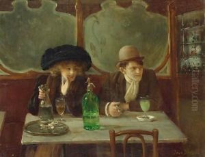 Cafe Scene by Jean-Georges Beraud