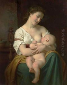 Mother And Child by Hugues Merle