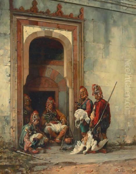 Bashi Bazouks In A Doorway - view 1