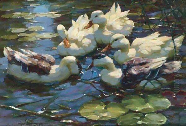 Five Ducks In A Pond - view 1