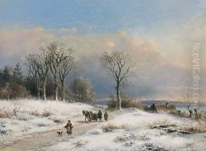 Peasants In A Winter Landscape