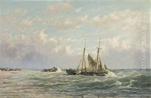 Shipping Near The Coast by Hendrik Hulk