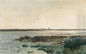 A Polder Landscape by Paul Joseph Constantine Gabriel