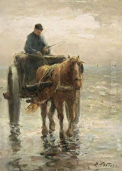A Shellfisher On The Beach - view 1