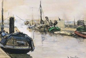 Moored Boats In Scheveningen