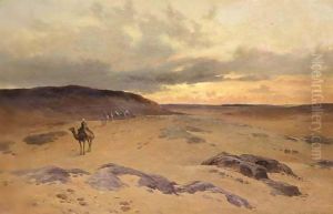 The Desert Near The Pyramids, Gizeh by David Bates