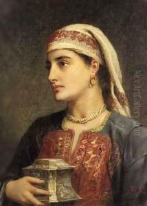 Mrs Patrick Campbell In Balkan Dress by Edwin Longsden Long