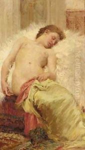 Reclining Nude by Vlaho Bukovac