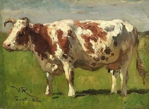 A Cow In A Field by Willem Roelofs