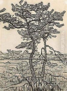 A Tree In A Landscape by Jan Adam Zandleven