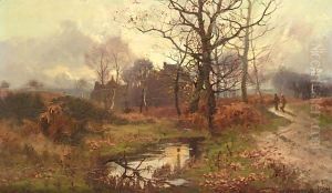 A Country Track In Autumn by William Manners