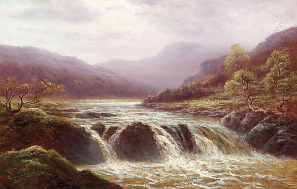 Falls On The Llugny, North Wales - view 1