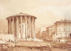 Tempio Di Vesta, Roma by Achille Vianelli