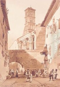 L'Arco Di Pantano, Roma by Achille Vianelli
