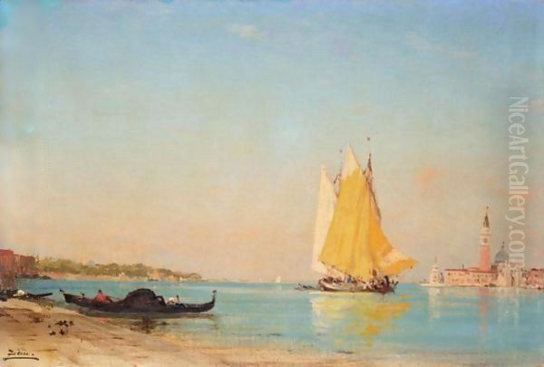 San Giorgio Maggiore From The Lido, Venice - view 1