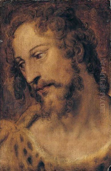 A Study Of Saint John The Baptist, Bust Length - view 1