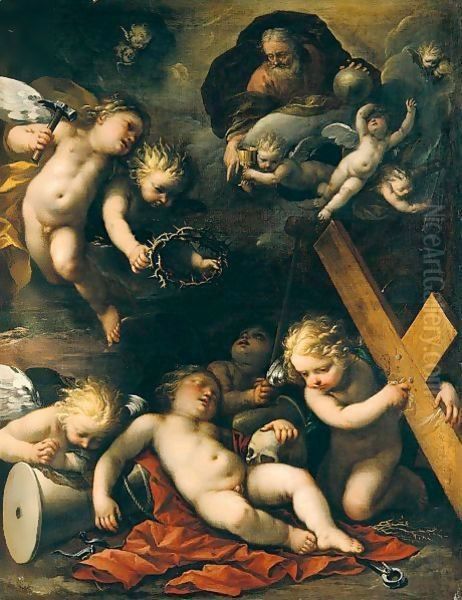 The Sleeping Christ Child, God The Father, And Putti With The Instruments Of The Passion - view 1