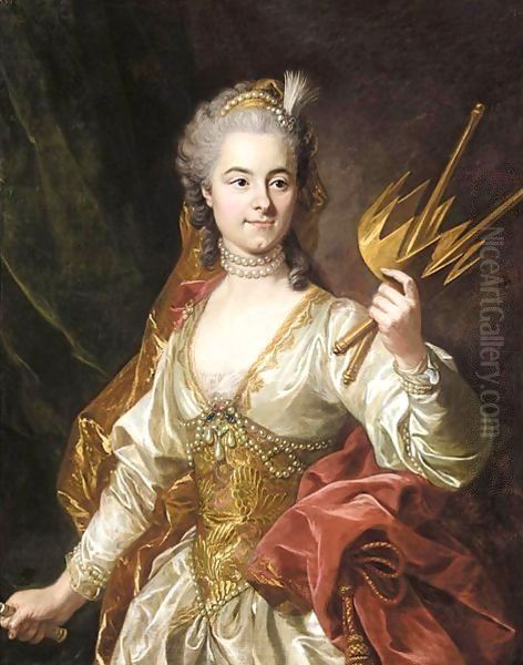 Portrait Of Mademoiselle Genevieve De Malboisiere (1746-66) As Melpomene, Muse Of Tragedy - view 1