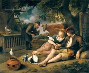 'De Duiventil' - An Allegory Of Love by Jan Steen