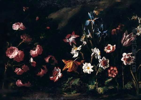 A Landscape With Tulips, Irises, Narcissi And Roses - view 1