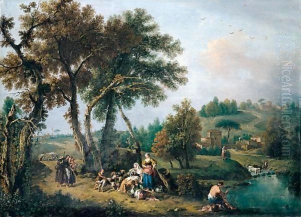 A Pastoral Landscape With The Flight Into Eygpt - view 1