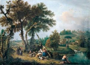 A Pastoral Landscape With The Flight Into Eygpt
