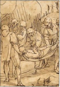 The Entombment by Luca Cambiaso