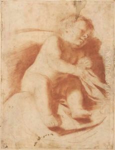 Study Of A Sleeping Child by Giovanni Francesco Barbieri