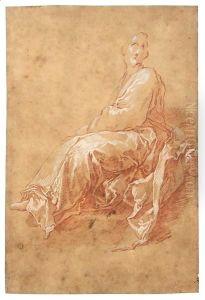 Study Of A Seated Figure by Abraham Bloemaert